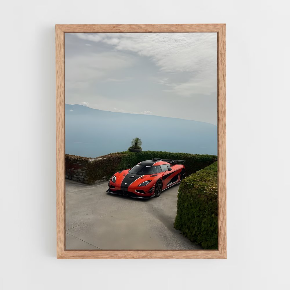 Poster Agera en Rouge – affiche Koenigsegg (vue 4)